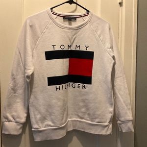 Tommy Hilfiger, white sweatshirt